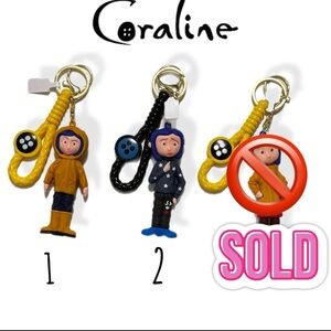 ✨Brand New✨ Coraline Mood 3-D Keychain/Bag Charm (1 item)